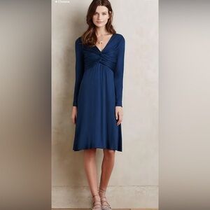 Bailey/44 ruched Blue dress, like jersey. Simple and comfortable
